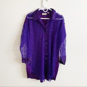 Victoria's Secret Vintage Gold Label Lace Top